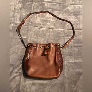 Leather Company leather drawstring purse